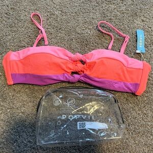 Popvil Bandeau color block bikini top